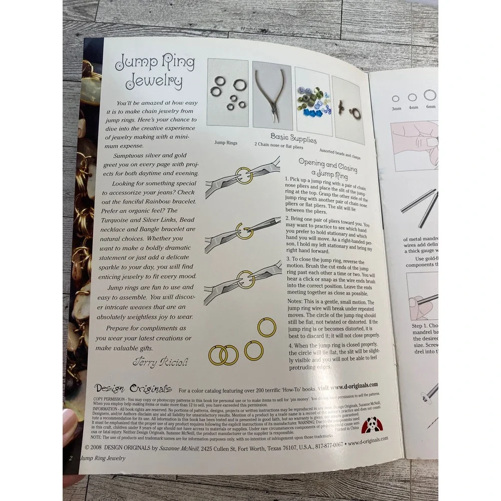 Jump Ring Jewelry Terry Ricioli 2008 DIY Craft Instructional‎ Book 3417